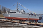 На Средне-Невском судостроительном заводе спустили на воду корабль противоминной обороны «Лев Чернавин»